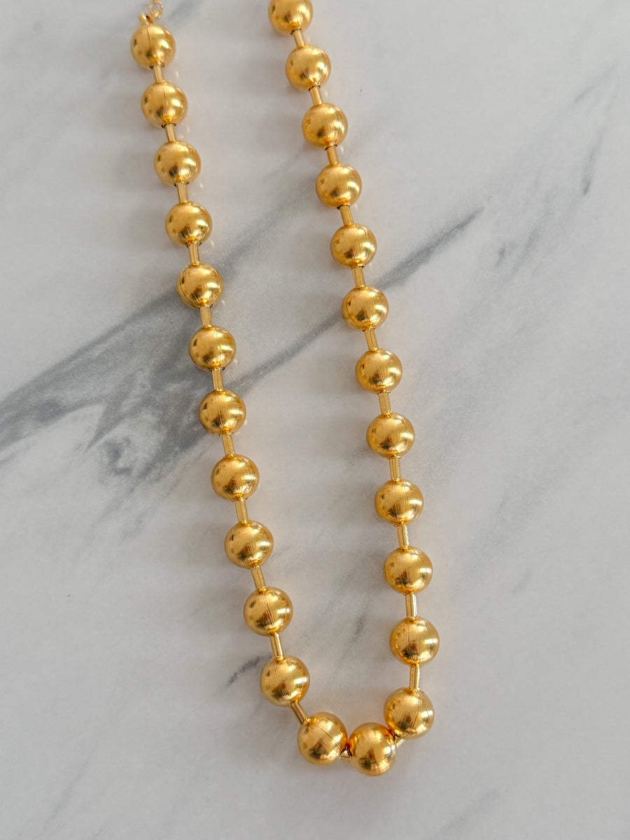 GOLD BALL NECKLACE