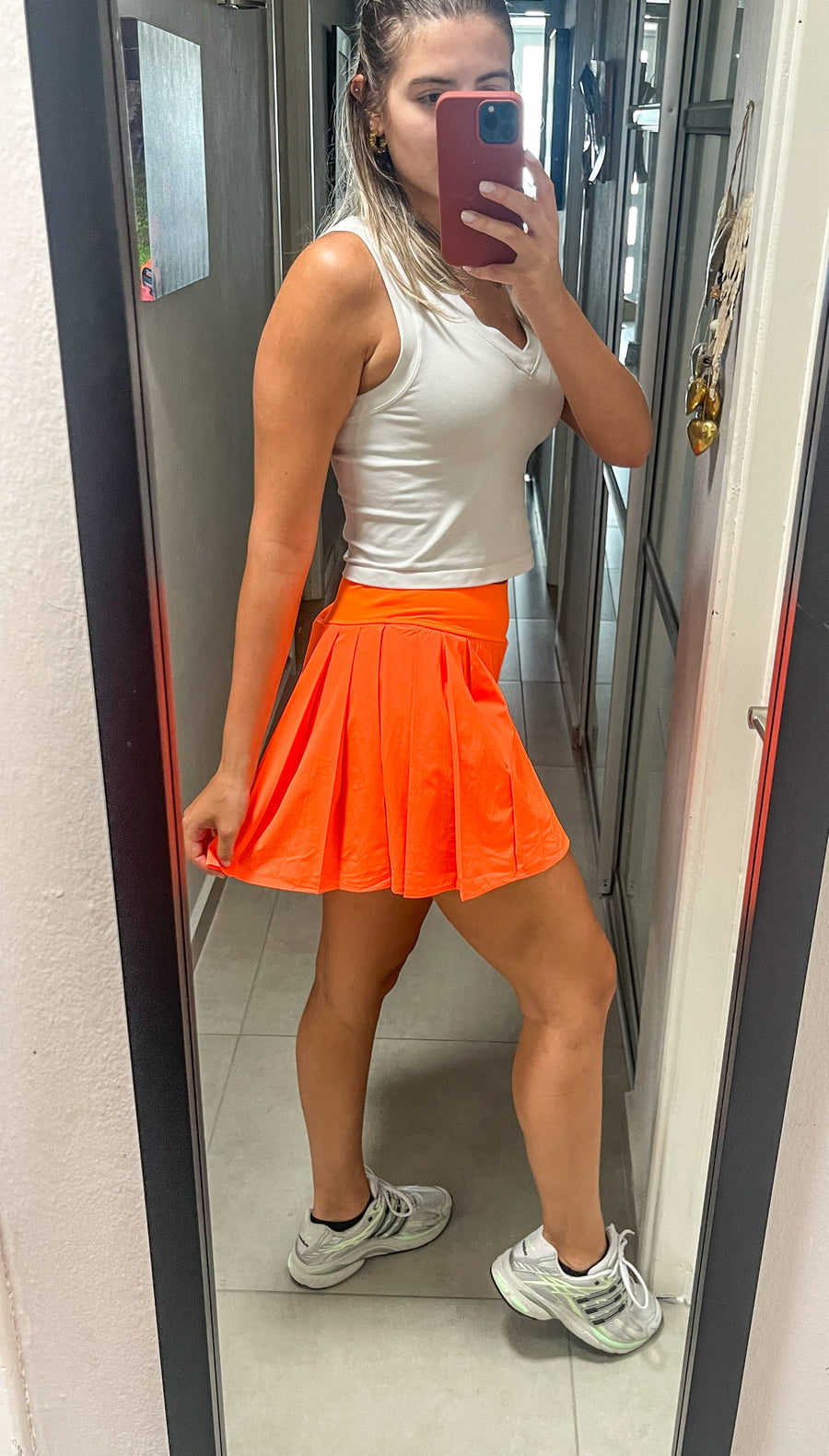 NEON ORANGE SKORT