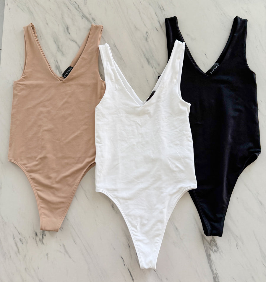 V-NECK SLEEVELESS TANK BODYSUIT