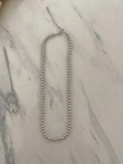 SILVER BALL NECKLACE