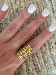 GOLD ZIRCONIA RING