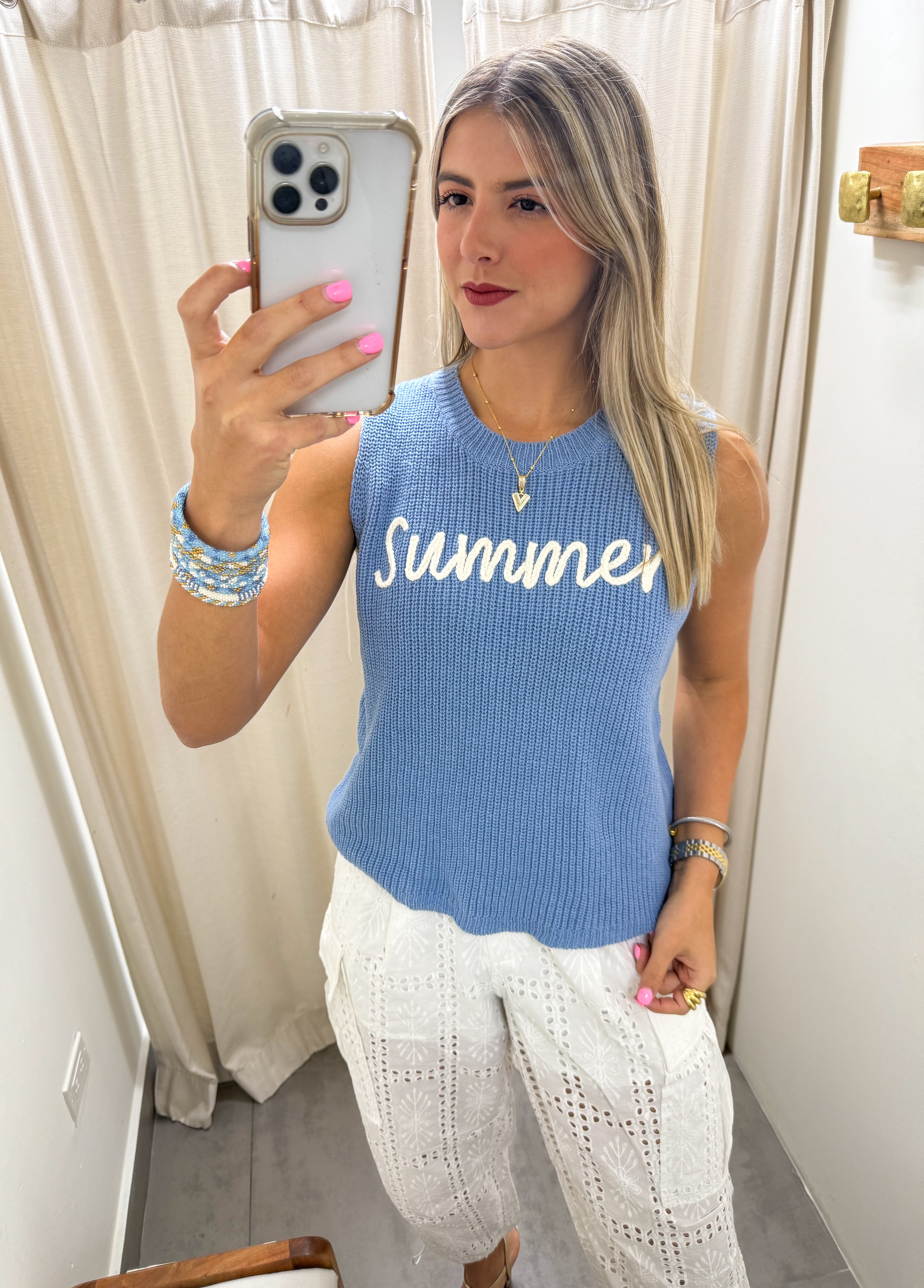 "SUMMER" KNITTED BLOUSE