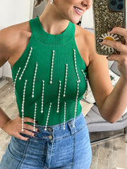 GREEN PEARL CROP TOP