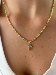 CROSS ZIRCONIA NECKLACE