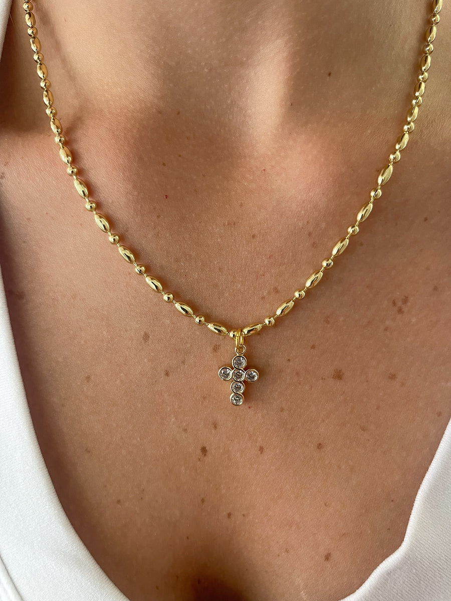 CROSS ZIRCONIA NECKLACE