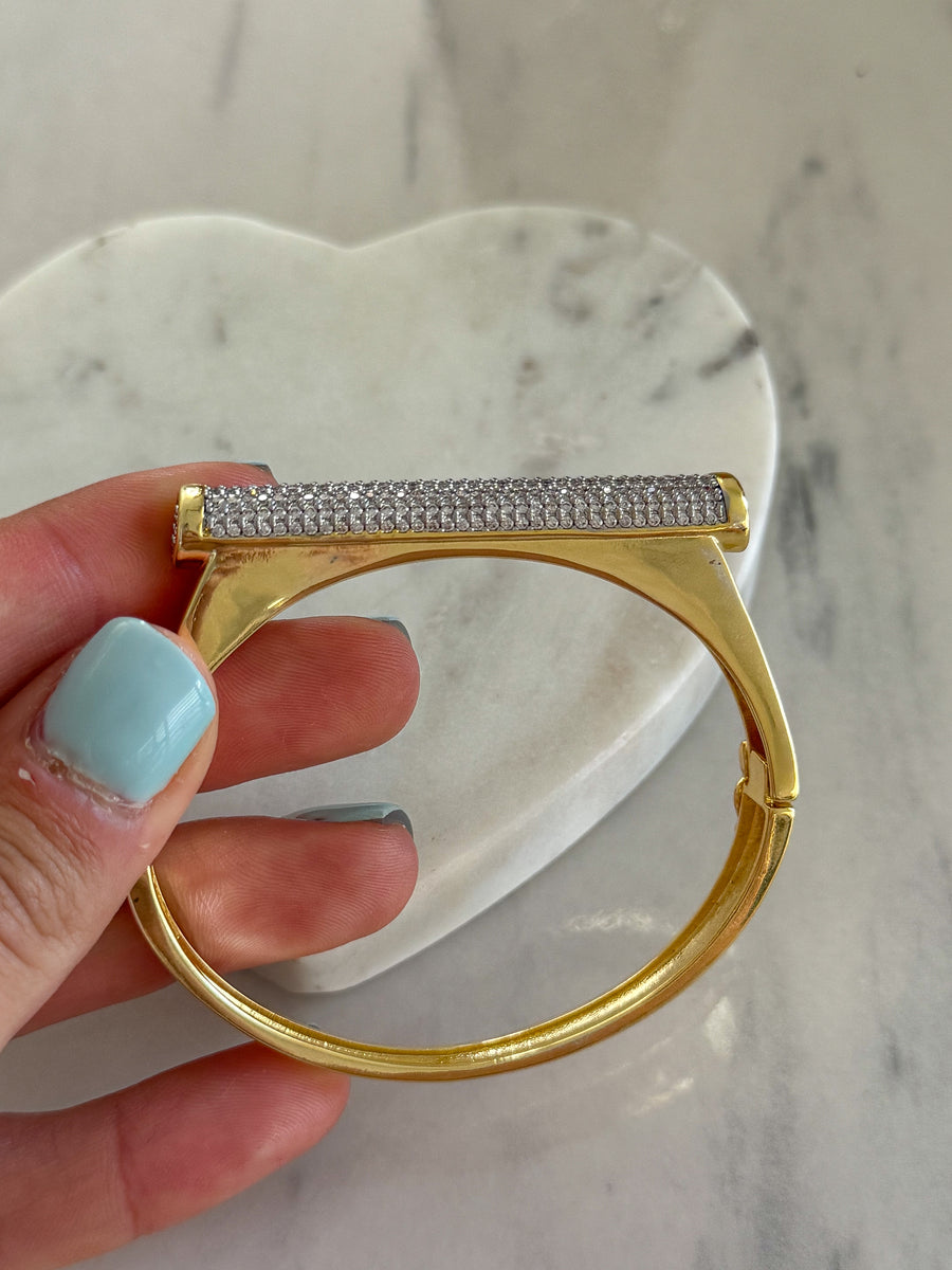 TWO TONE BAR BANGLE