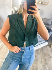 HUNTER GREEN CROP VEST