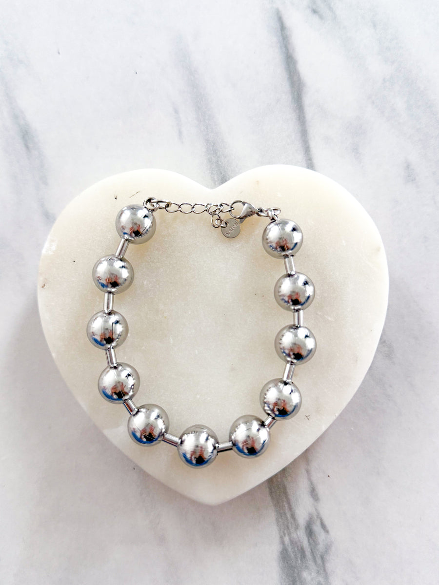 SILVER BALL BRACELET