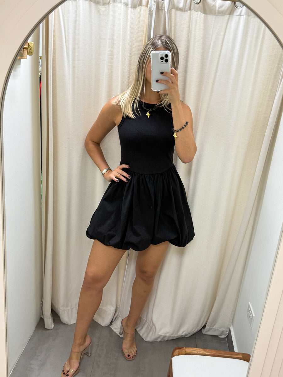 BLACK BUBBLE DRESS