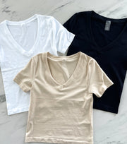 V-NECK SMOOTH LONG TEE