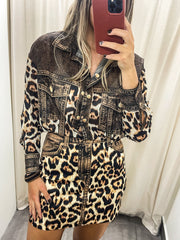 ANIMAL PRINT DENIM ILLUSION SET