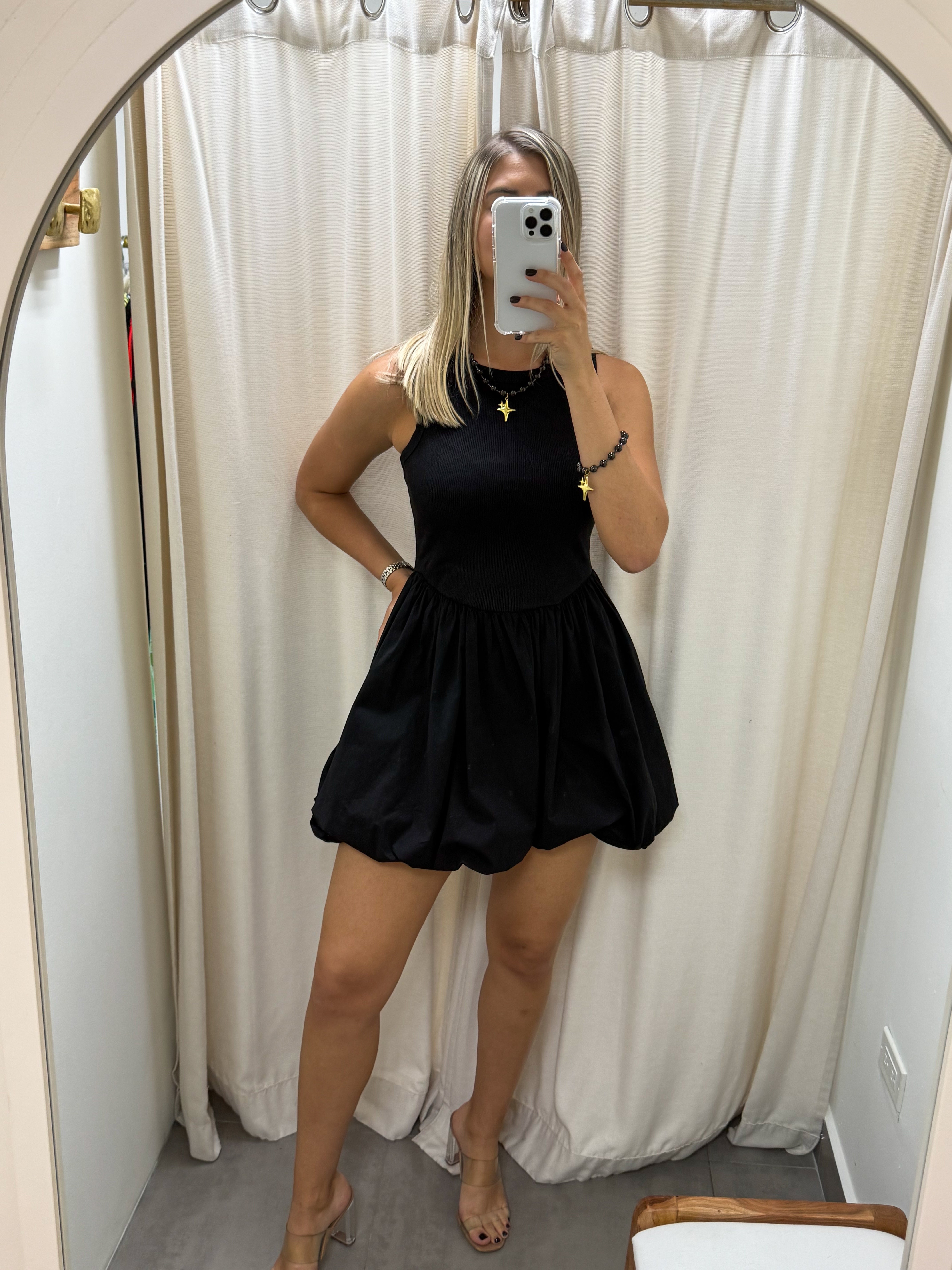 BLACK BUBBLE DRESS