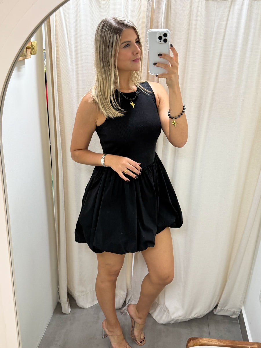 BLACK BUBBLE DRESS