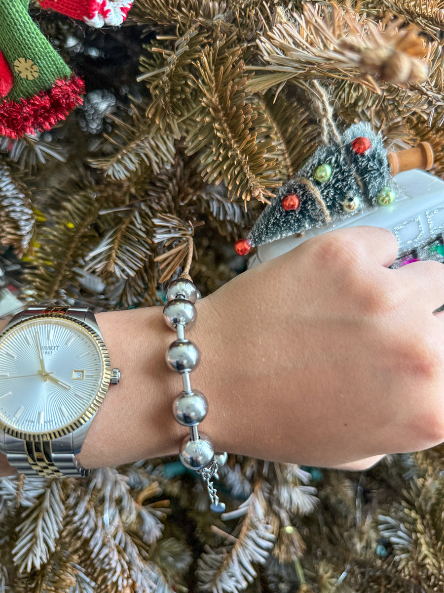 SILVER BALL BRACELET