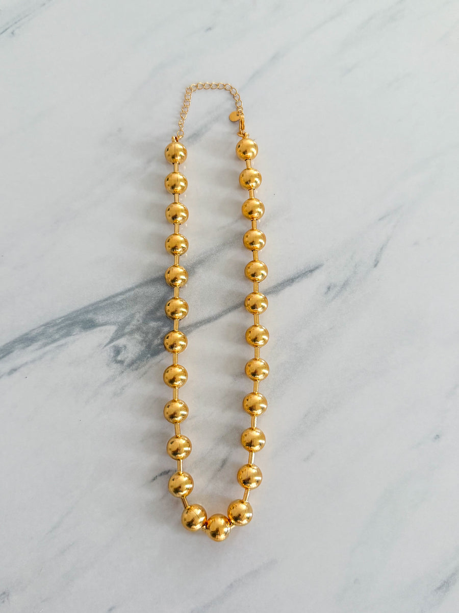 GOLD BALL NECKLACE