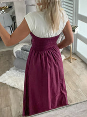 PLUM CONTRAST DRESS