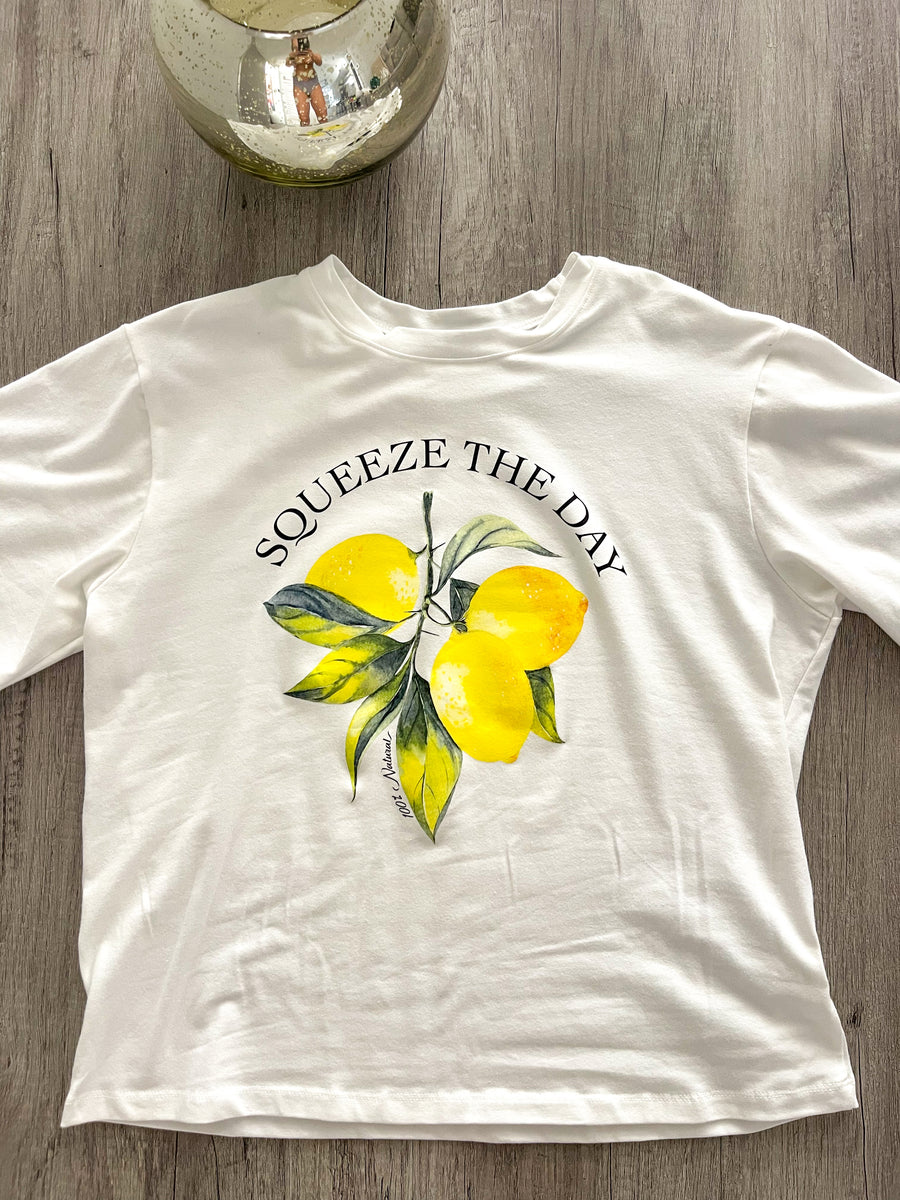 SQUEEZE THE DAY LEMON T-SHIRT