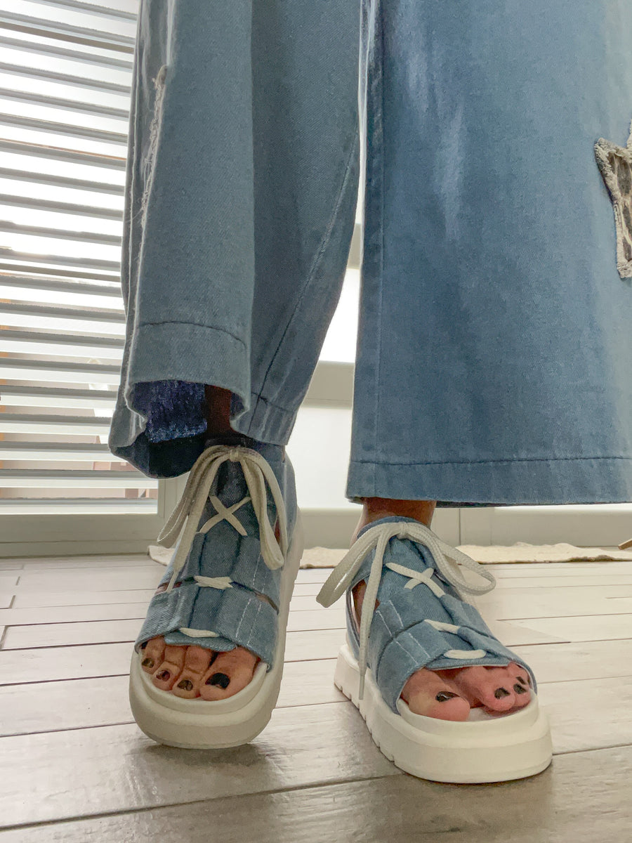 DENIM SANDALS