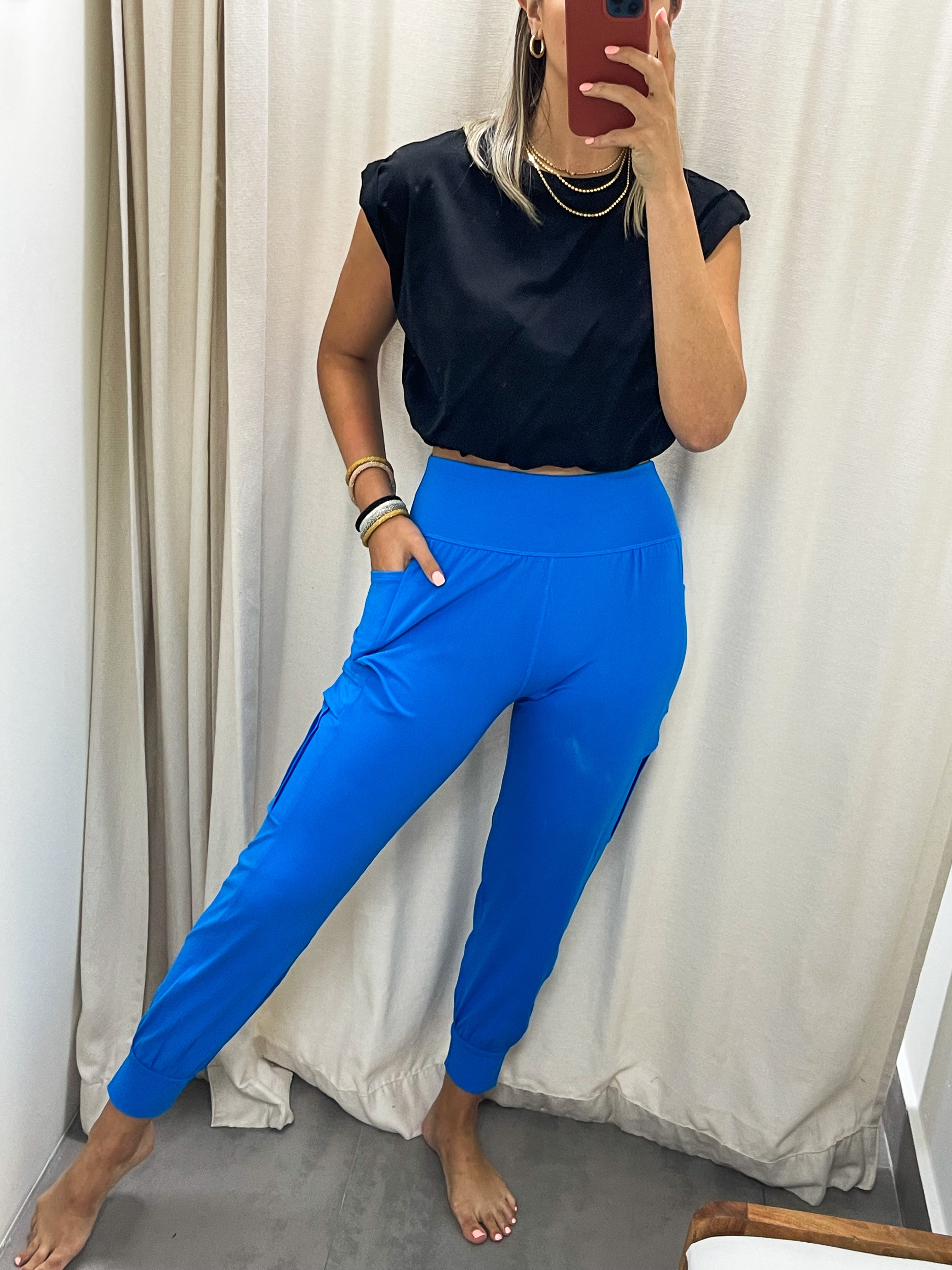 ELECTRIC BLUE SMOOTH JOGGERS