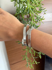 SILVER INTERTWINED BRACELETS