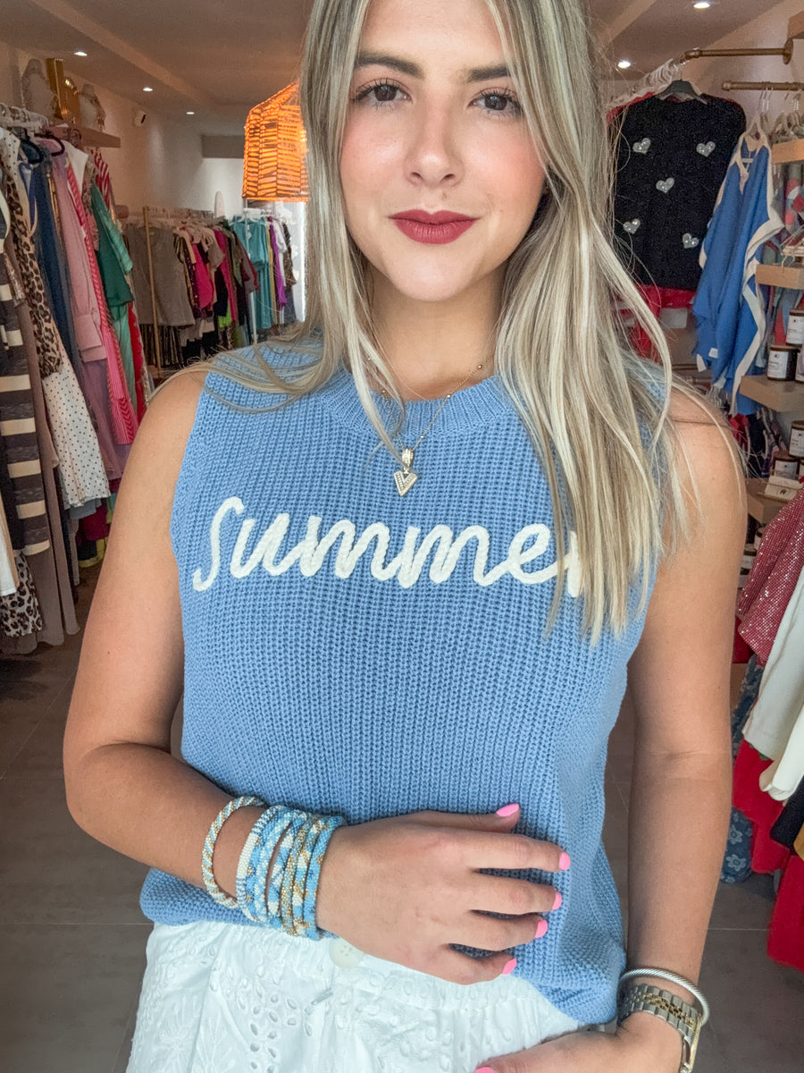 "SUMMER" KNITTED BLOUSE