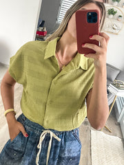 MATCHA GREEN STRETCHY ADJUSTABLE BLOUSE