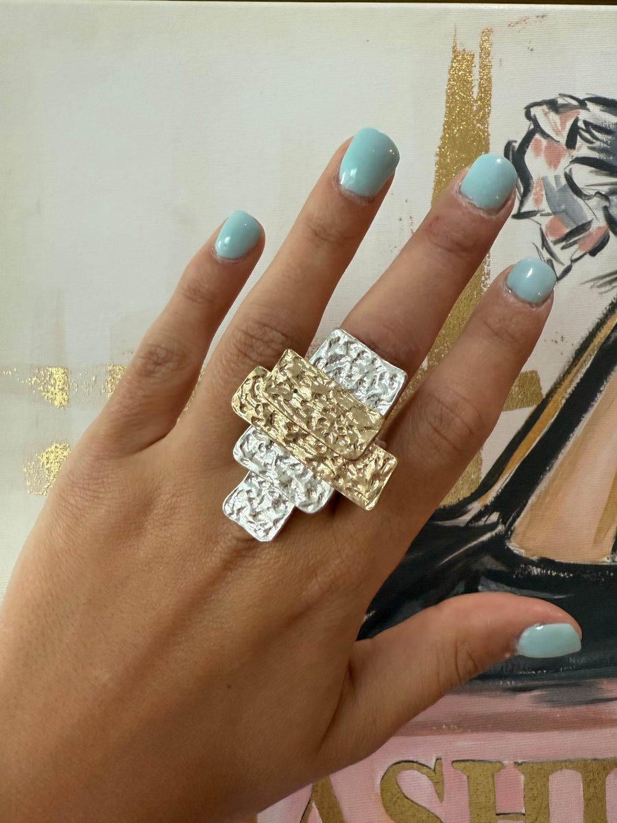 TWO TONE ELASTIC RING