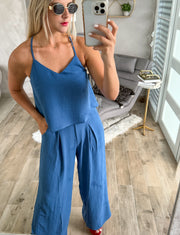 *PRE-ORDERS ARE FINAL SALE* BLUE TOP & PANT SET