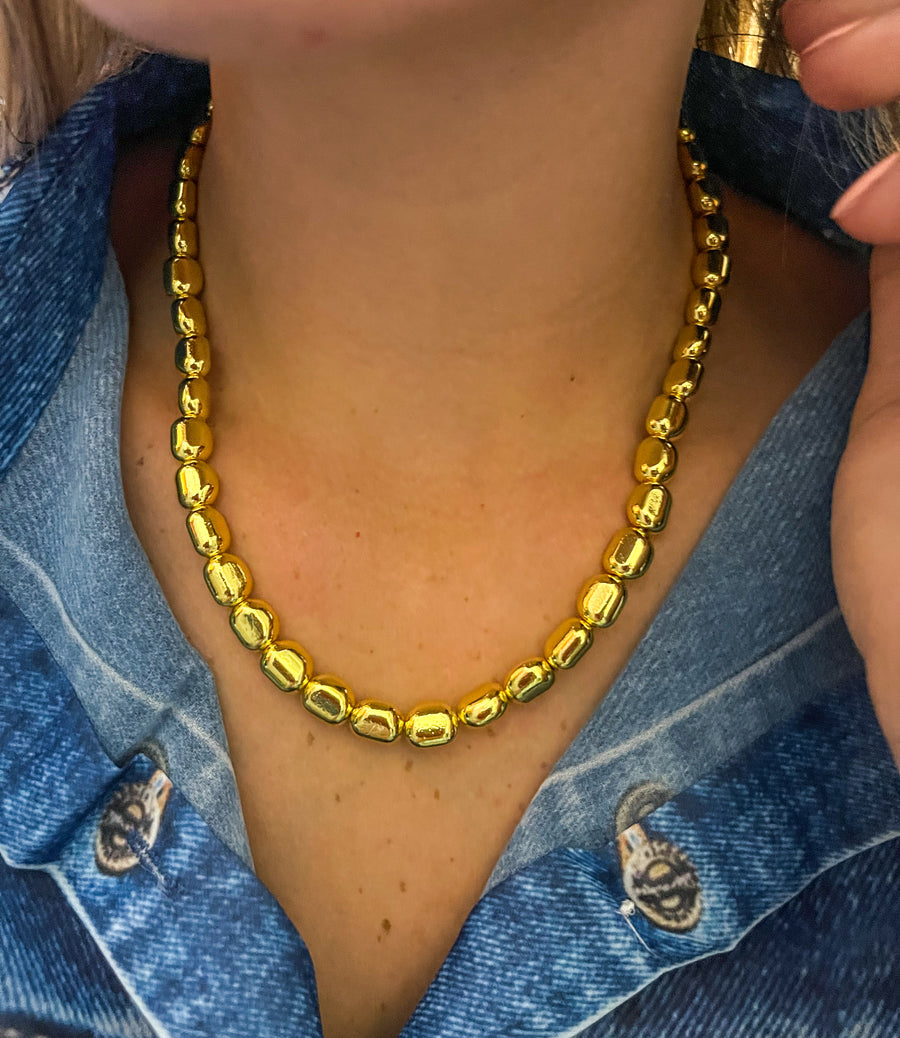GOLD NUGGET NECKLACE