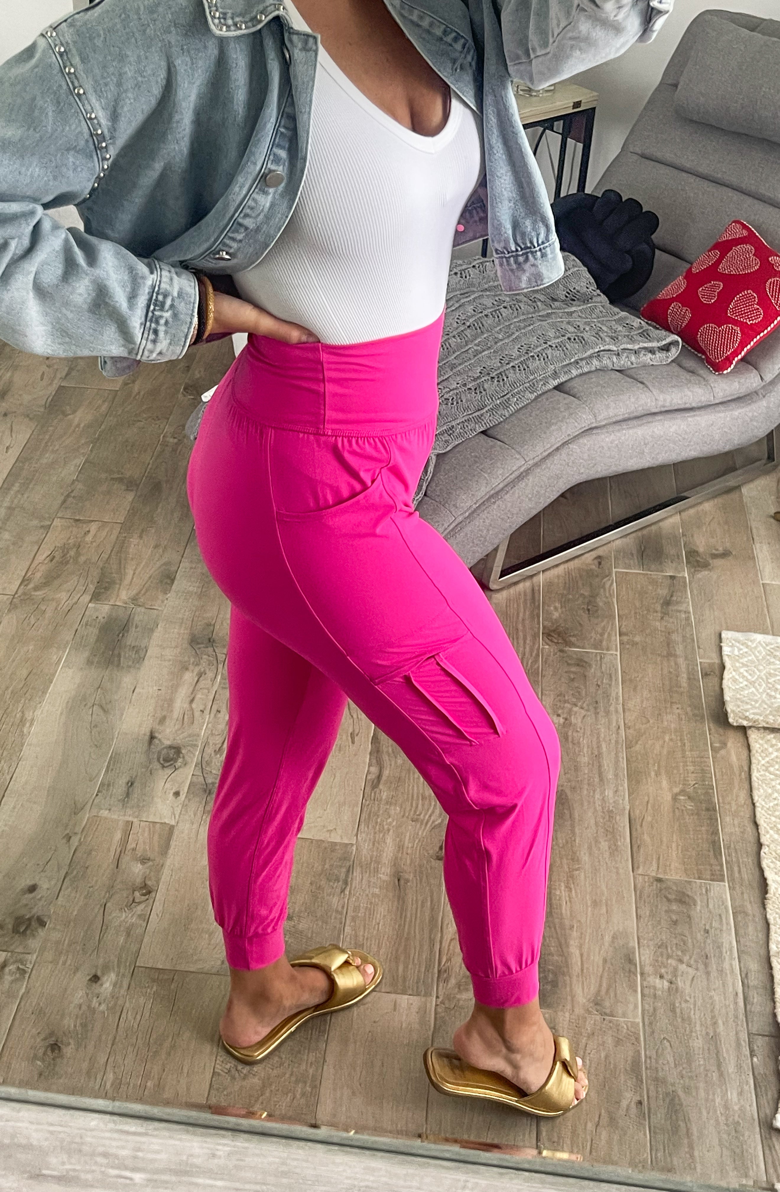 HOT PINK SMOOTH JOGGERS