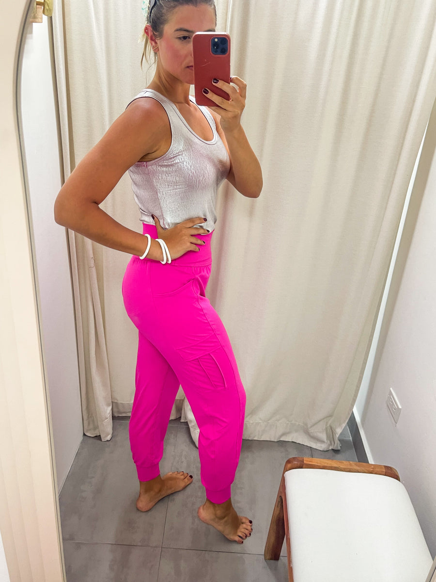 HOT PINK SMOOTH JOGGERS