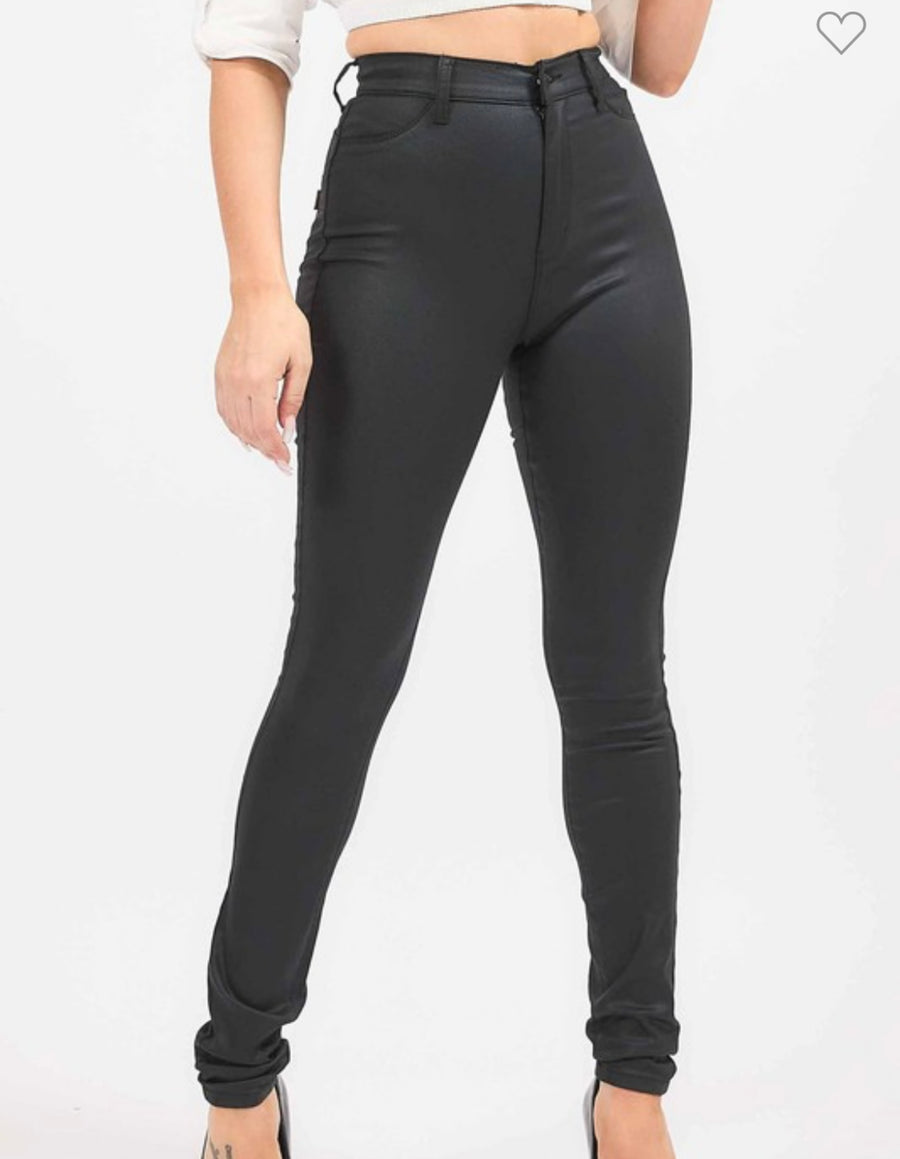 BLACK HIGH-RISE STRETCHY SKINNY JEANS