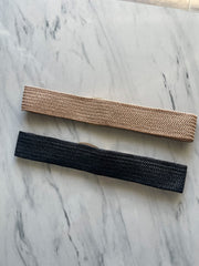 STRAW BUCKLE BELT