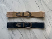 STRAW BUCKLE BELT