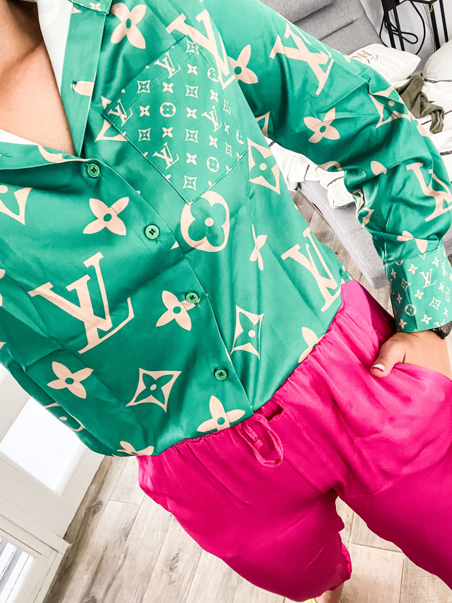 Ereana S. - Our Satin Inspired LV Blouse is to die for